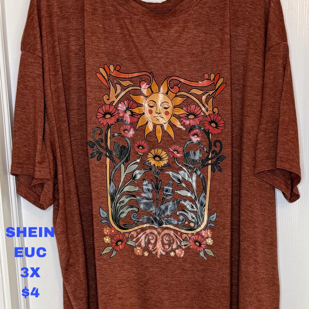 SHEIN Rust Graphic Tee